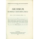 ARCHIWUM Komisji Historycznej. S. 2. T. III.
